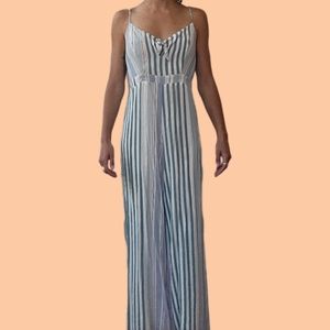 Lulus Striped jumpuit Size Small